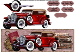 Old Timers Vintage Car Large DL Card 6 (multi-use)