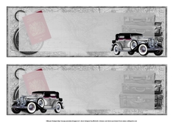 Old Timers Vintage Car Large DL insert 2 (multi-use)