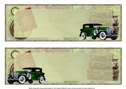 Old Timers Vintage Car Large DL insert 3 (multi-use)