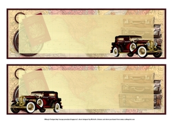 Old Timers Vintage Car Large DL insert 5 (multi-use)