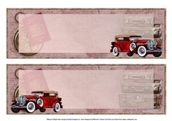 Old Timers Vintage Car Large DL insert 6 (multi-use)