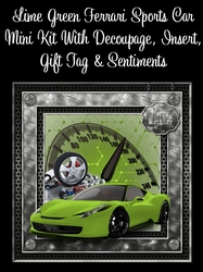 Lime Green Ferrari Sports Car 8x8 Mini Kit