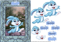 Hoppy Birthday A5 Card Front 1