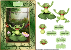 Hoppy Birthday Frog A5 Card Front