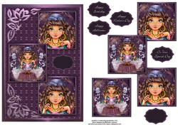 A Mesmerising Fortune Teller Three Square Quick Card