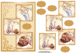 Kitty Aerobics Three Square Quick Card