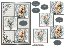 Winter Fairy Three Square Quick Card