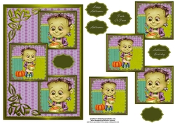 Franky Pastry Three Square Quick Card