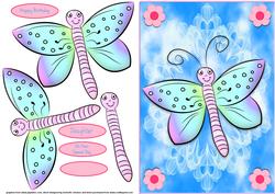 Happy Butterfly Quick Card Front with Decoupage