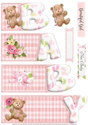 Baby Girl Milestones Word Book Sheet