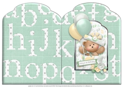 Gender Neutral Baby Milestones Scalloped Top Quick Card 1