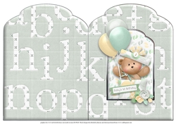 Gender Neutral Baby Milestones Scalloped Top Quick Card 3