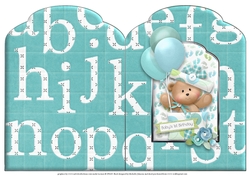 Boy Baby Milestones Scalloped Top Quick Card