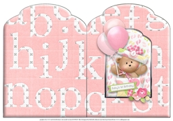 Girl Baby Milestones Scalloped Top Quick Card