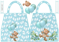 Baby Boy Milestones Shaped Hand Bag Card 3