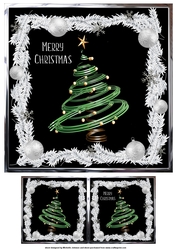 Modern Green Christmas Tree Quick Card
