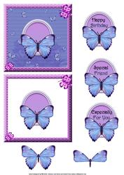 Blue Butterfly Step by Step Topper