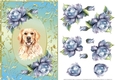 Golden Retriever Dog And Roses Card Front