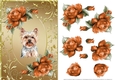Yorkshire Terrier Dog And Roses Card Front