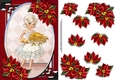 Vintage Christmas Dinner is Ready Card Front with Poinsettia 5
