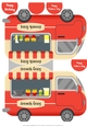 The French Fries Street Food Van Shaped Card
