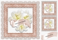 7.5 x 7.5 Inch Sympathy Lilies Card Front 1