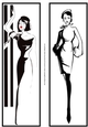 Black & White Elegant Ladies Large DL Quick Card