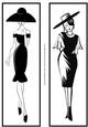 Black & White Elegant Ladies 2 Large DL Quick Card