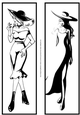Black & White Elegant Ladies 3 Large DL Quick Card