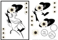 Black & White Elegant Lady Card Front