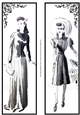 Aged Look Retro Vintage Black & White Ladies 2 Large DL Card
