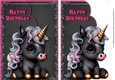 Black Unicorn Fancy Envelope Card 2