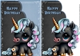 Black Unicorn Fancy Envelope Card 3