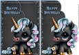 Black Unicorn Fancy Envelope Card 4