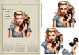 Perfect As You Are Vintage Pin-Up Calendar Card Front 1
