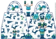 Nutcracker Navy Handbag Shaped Christmas Card