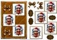 Clucking Christmas Three Square Quick Card