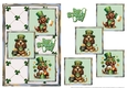 St Patricks Red Setter Dog Three Square Quick Card
