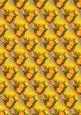 Orange Music and Hibiscus Background
