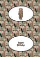 Pink and Black Scampixie and Heart Birthday Insert