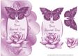 Special Day Purple Rose and Butterfly Scalloped Edge Card