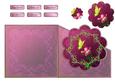 Beautiful Butterfly and Deep Pink Rose Over the Edge Card