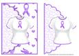 Pancreatic Cancer T-shirt Scalopped Edge Envelope Card