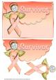Leukemia Cancer Angel Ribbon Scalloped Edge Envelope Card