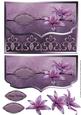 Pretty Lilies Purple Fancy Scalloped Edge Envelope Card