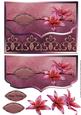 Pretty Lilies Pink Fancy Scalloped Edge Envelope Card