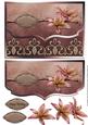 Pretty Lilies Blush Fancy Scalloped Edge Envelope Card
