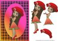 Cookie Strawberry Girl Card Front