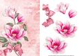 Pink Magnolias Mothers Day Card Front with Decoupage