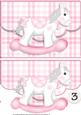 Little Pink Rocking Horse Age 3 Fancy Faux Envelope Card